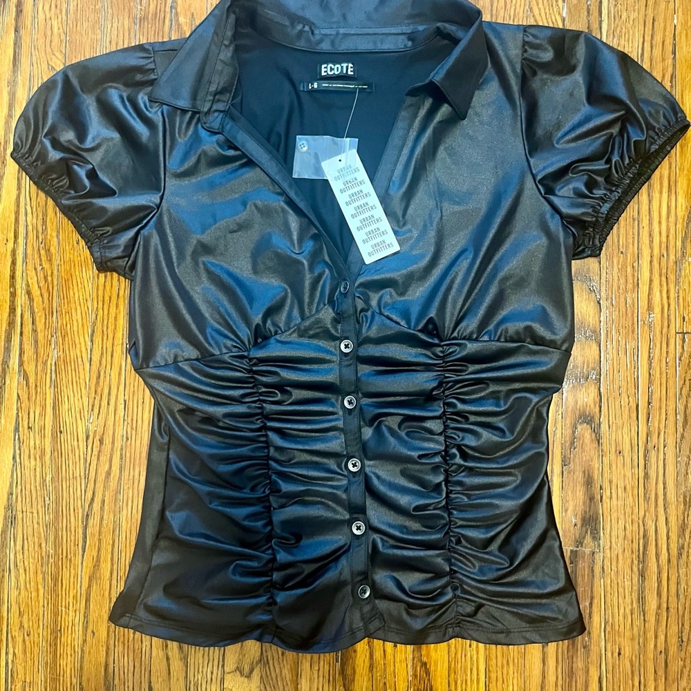 URBAN OUTFITTERS ECOTE BLOUSE RUCHED